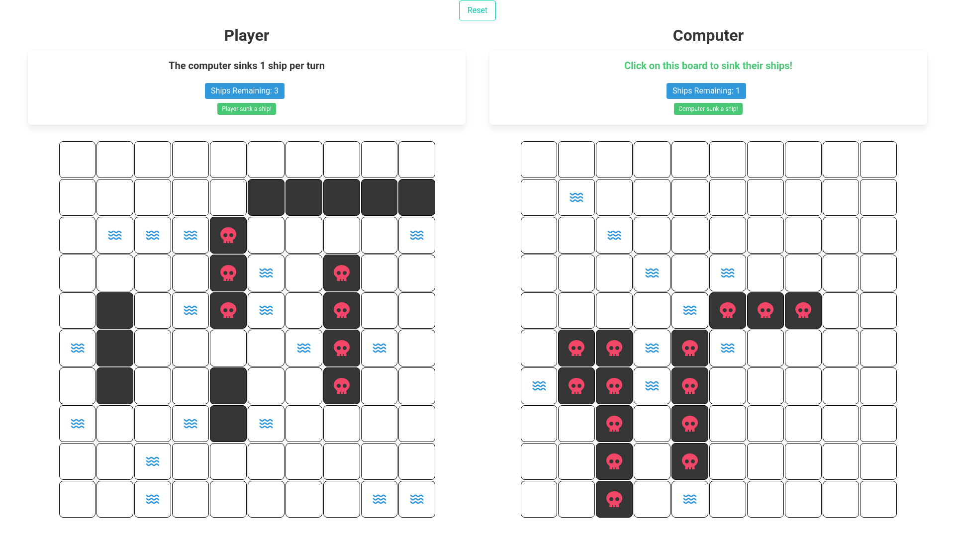 A game of battleship